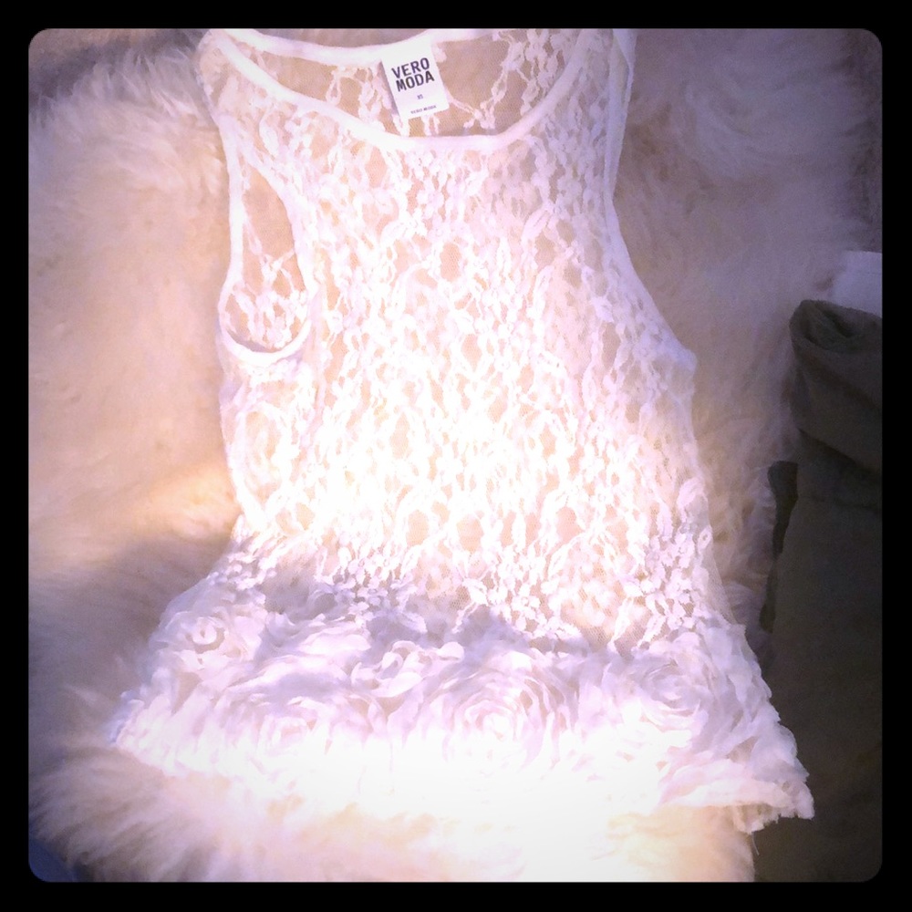 Vero Modo Lace cream top - XS
